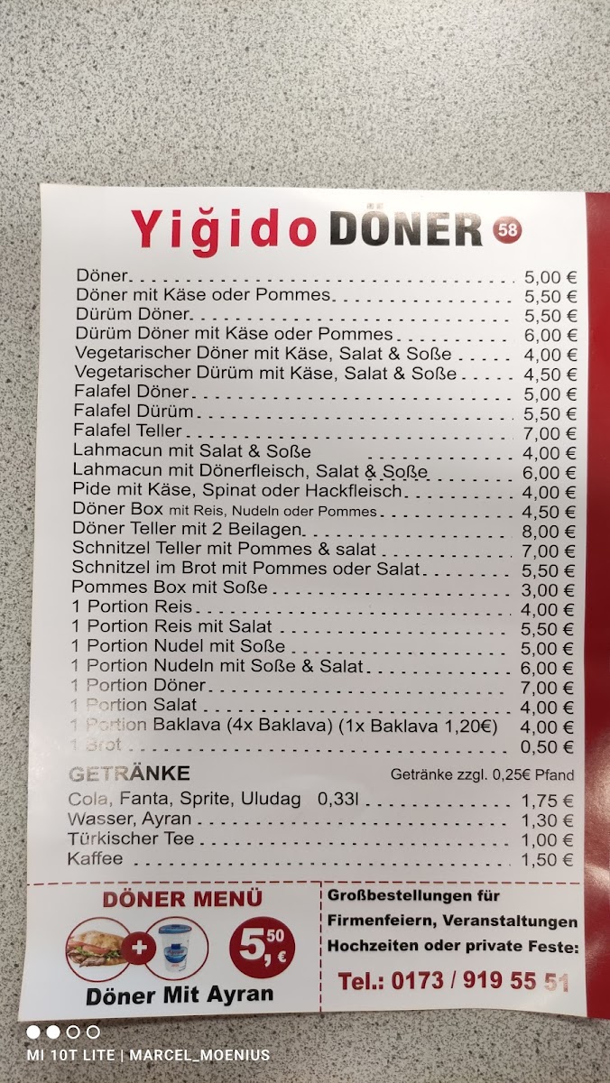 Menu Yigido Döner-1